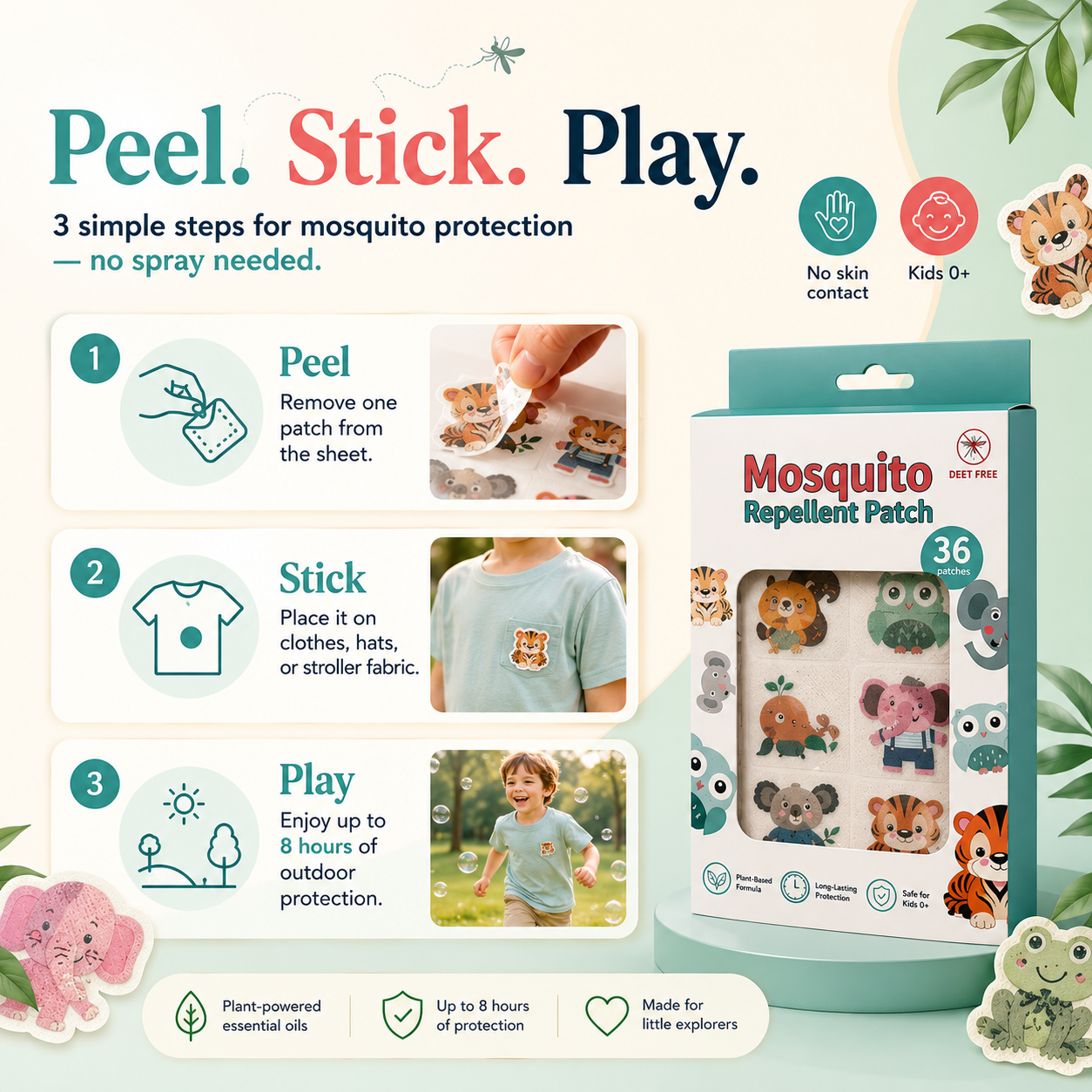 Kidoo Patch — Plant-Powered Mosquito Patches for Kids